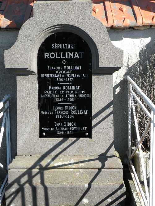 Tombe de la famille Rollinat, cimetire Saint-Denis  Chteauroux.