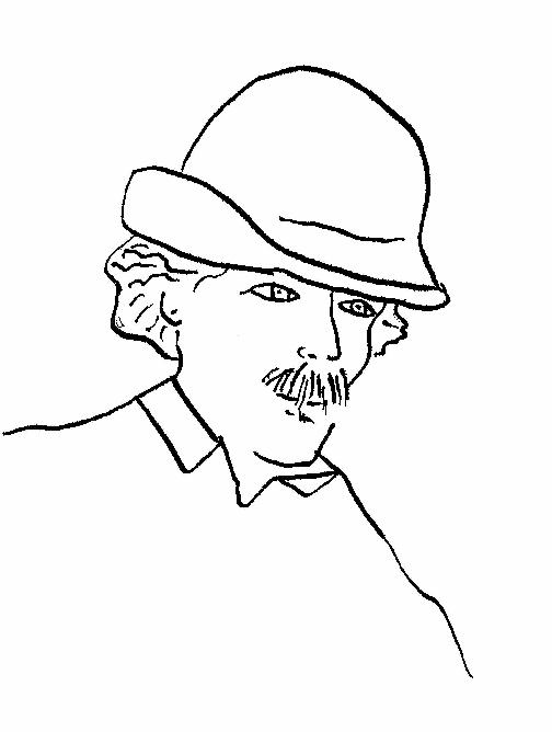 Portrait de Maurice Rollinat d'aprs Fernand Maillaud, par Catherine Rault-Crosnier.
